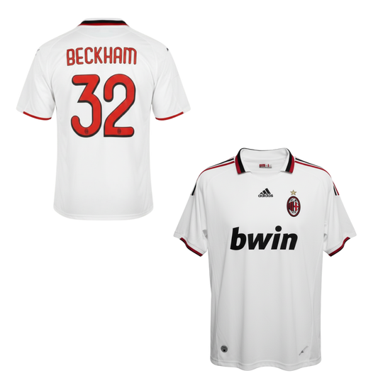 MAILLOT RÉTRO AC MILAN EXTÉRIEUR 2008-2009 + BECKHAM 32