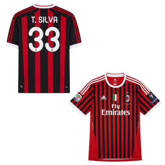 MAILLOT RÉTRO AC MILAN DOMICILE 2011-2012 + T.SILVA 33