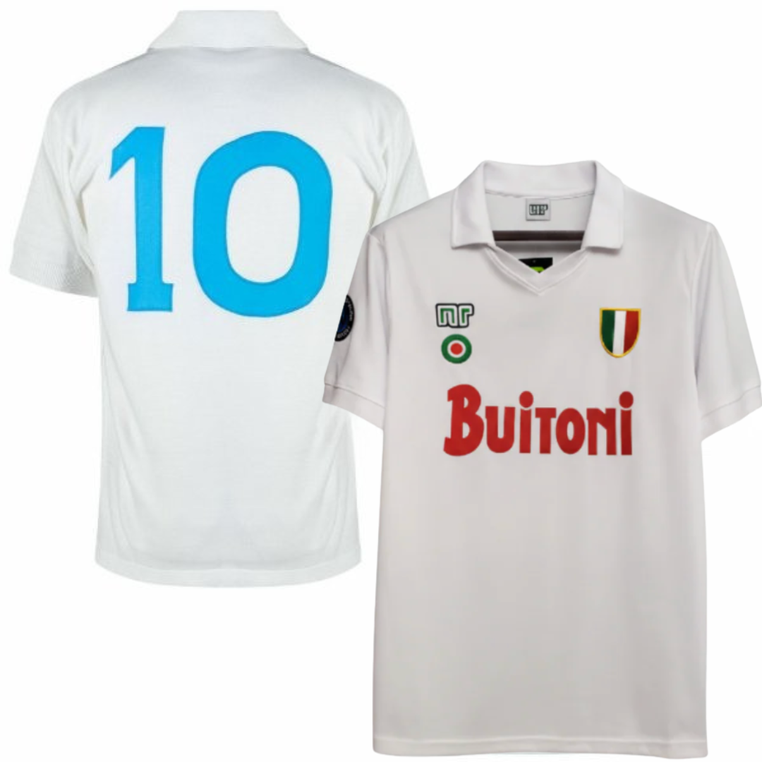 MAILLOT RÉTRO NAPOLI EXTÉRIEUR 1987-1988 + MARADONA 10