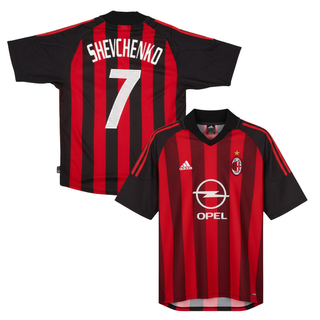 MAILLOT RÉTRO AC MILAN DOMICILE 2002-2003 + SHEVCHENKO 7