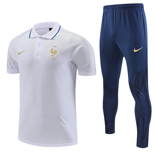 KIT POLO BLANC + SURVÊTEMENT FRANCE 2022/23