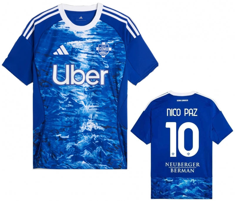 MAILLOT COMO NICO PAZ DOMICILE 2025/26 [PERSONNALISATION INCLUSE]
