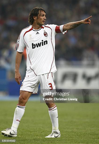 MAILLOT RÉTRO AC MILAN EXTÉRIEUR FINALE CHAMPIONS LEAGUE 2006-2007 + MALDINI 3