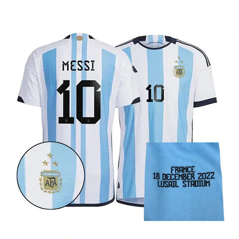 MAILLOT ARGENTINE DOMICILE 2022/23 ÉDITION SPÉCIALE VAINQUEUR COUPE DU MONDE QATAR.