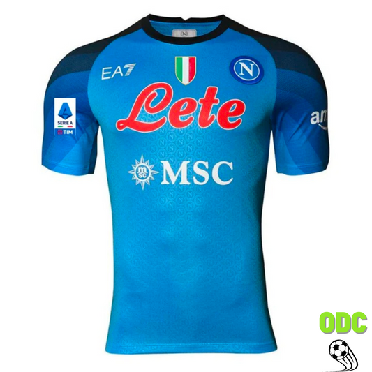 MAILLOT NAPOLI DOMICILE 2022/23 AVEC PATCH SCUDETTO, PATCH SERIE A ET PATCH UPBIT